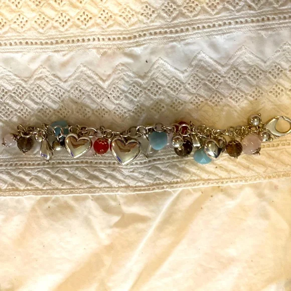 GEMSTONE CHARM BRACELET STERLING SILVER - Picture 8 of 8